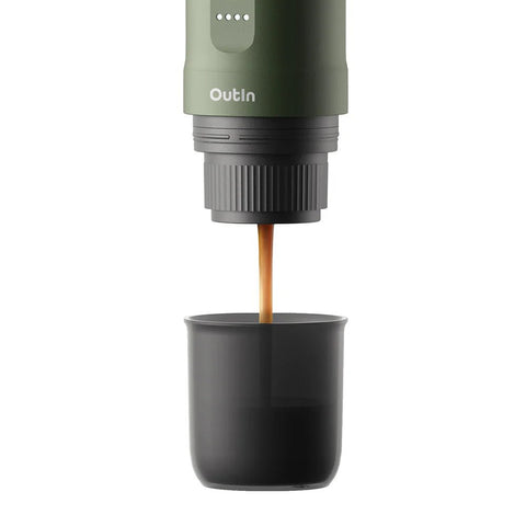 OutIn Nano Portable Espresso Machine (Forest Green) - Kakaw