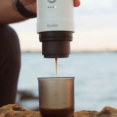 OutIn Nano Portable Espresso Machine (Pearl White) - Espresso Machine - Kakaw