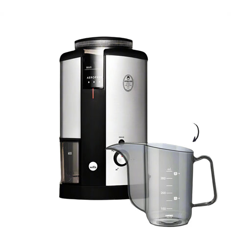 Wilfa Svart Coffee Grinder (Silver) + Hario Drip Kettle Air - Kakaw