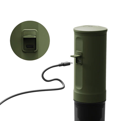 OutIn Nano Portable Espresso Machine (Forest Green) - Kakaw