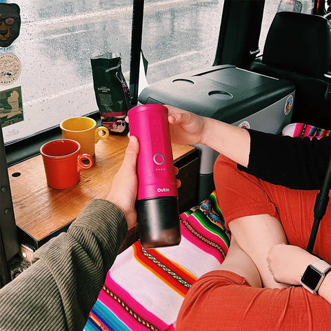 OutIn Nano Portable Espresso Machine (Fuchsia Pink) - Espresso Machine - Kakaw