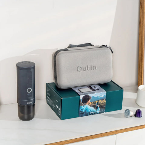 OutIn Traveler Nano Portable Espresso Machine Gift Set (Space Grey) - Espresso Machine - Kakaw